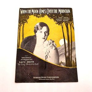 Vintage Sheet Music 1931 When The Moon Comes Over The Mountain Piano Voice